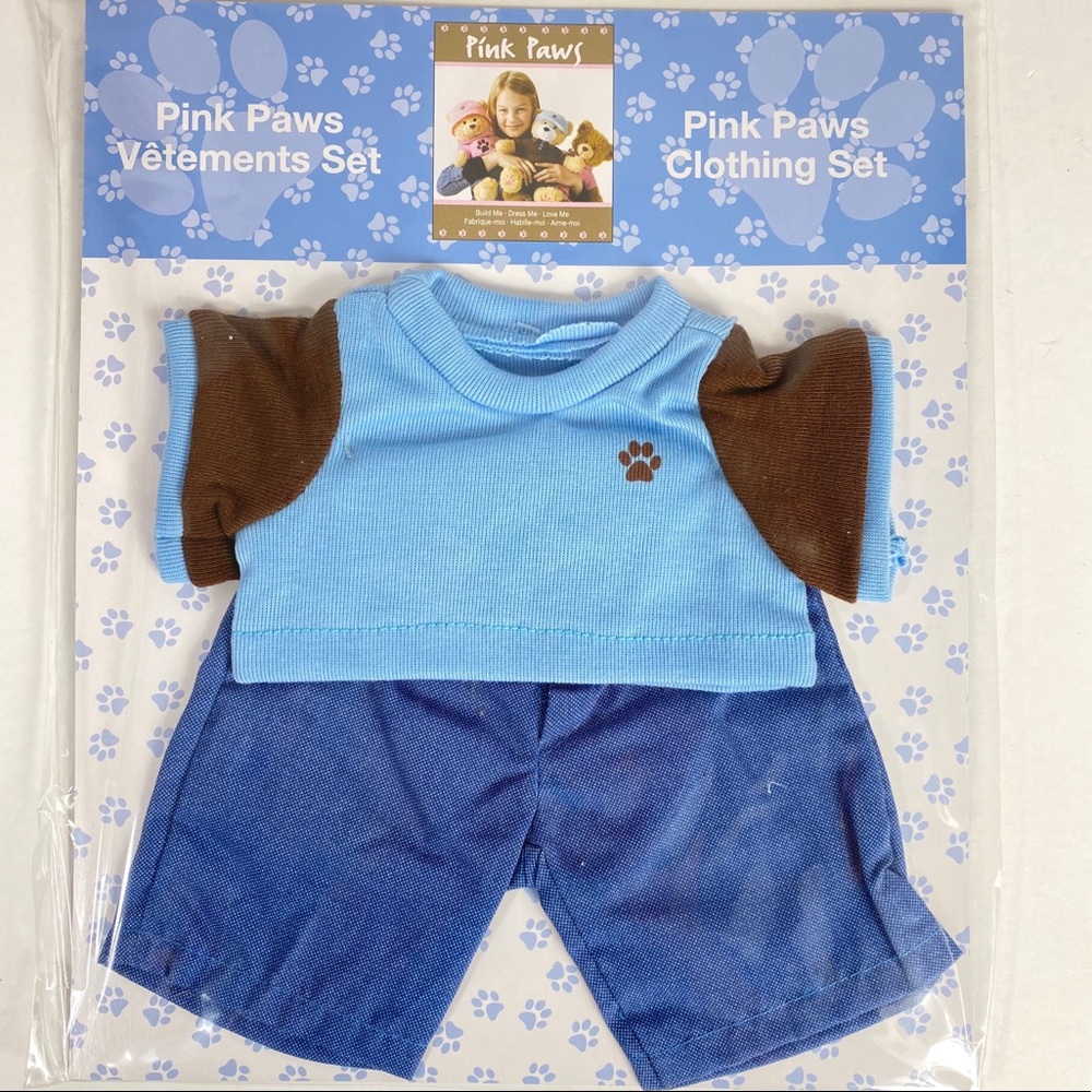 Pink Paws Clothing Set for Toy Bear New